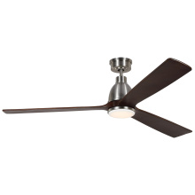 Visual Comfort & Co. Fan Collection 3BRYSM60BSD - Bryden Smart 60&#34; Dimmable Indoor/Outdoor Integrated LED Brushed Steel Ceiling Fan