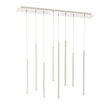 Dals PDLED120-8SQ-WH - 8 Light Square CCT LED Duo-Light Cylinder Pendant Cluster