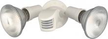 Nuvo SF76/502 - 2 Light - 10&#34; Flood Light- PAR38 with Adjustable Swivel and Motion Sensor - White Finish