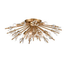 ELK Home 12764/8 - Starburst 26&#39;&#39; Wide 8-Light Semi Flush Mount - Satin Brass