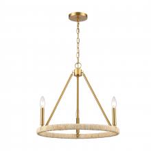 ELK Home 32473/3 - Abaca 20&#39;&#39; Wide 3-Light Chandelier - Brushed Gold