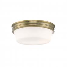 ELK Home 5912-AN-MO - Galen 14&#39;&#39; Wide 3-Light Flush Mount - Antique Brass