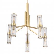 ELK Home 8150-SB-CL - Stripe 31.75&#39;&#39; Wide 10-Light Chandelier - Satin Brass