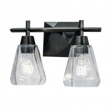 ELK Home 8282-ADB-CL - Arctic 12.4&#39;&#39; Wide 2-Light Vanity Light - Acid Dipped Black