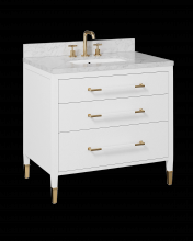Currey 3800-0007 - Verona 36&#34; White Vanity with Rectangular Undermount Sink