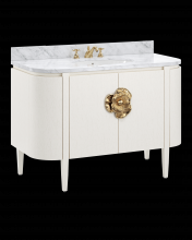Currey 3800-0002 - Briallen 48&#34; White Vanity with Oval Undermount Sink