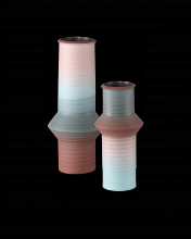 Currey 1200-0909 - Happy 80&#39;s Blue & Red Vase Set of 2