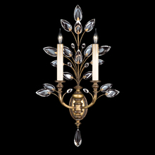 Fine Art Handcrafted Lighting 773150ST - Crystal Laurel 28&#34;H Sconce