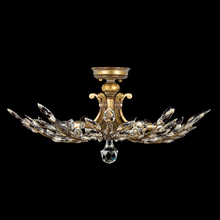 Fine Art Handcrafted Lighting 776240ST - Crystal Laurel 28&#34;W Round Semi-Flush Mount